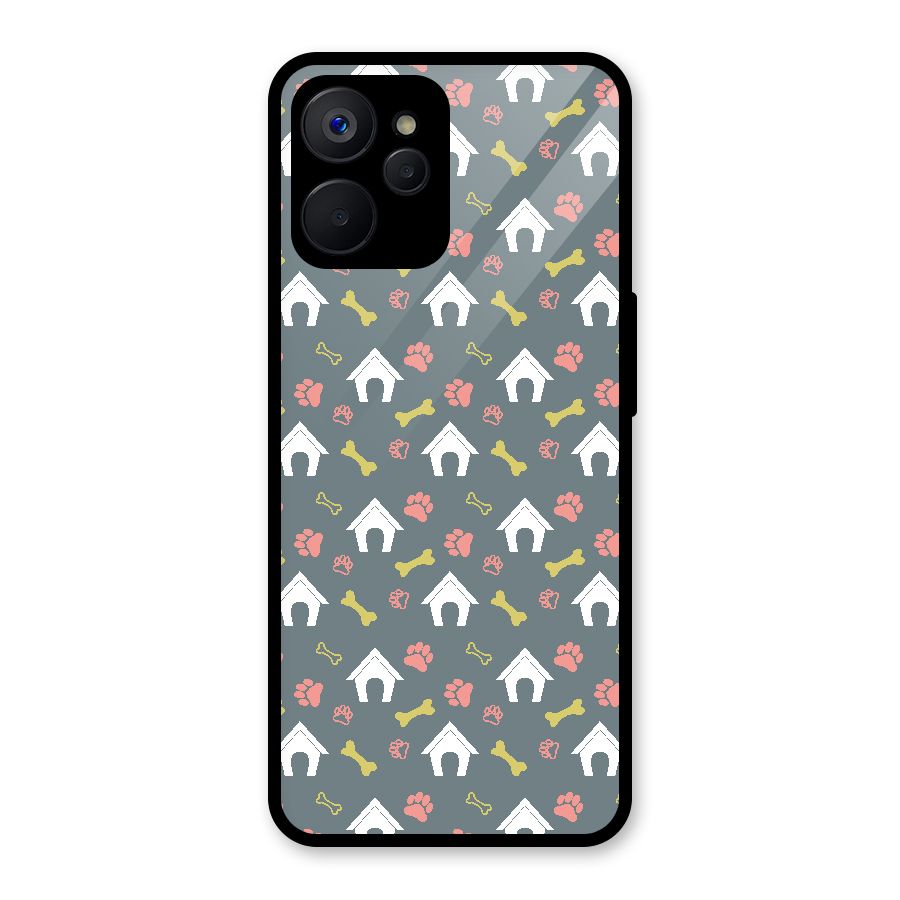 Dog Pattern Glass Back Case for Realme 9i 5G