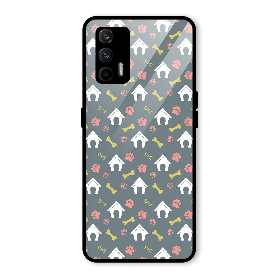 Dog Pattern Glass Back Case for Realme GT 5G