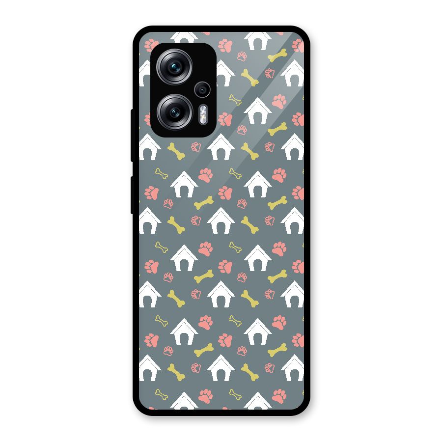 Dog Pattern Glass Back Case for Redmi K50i
