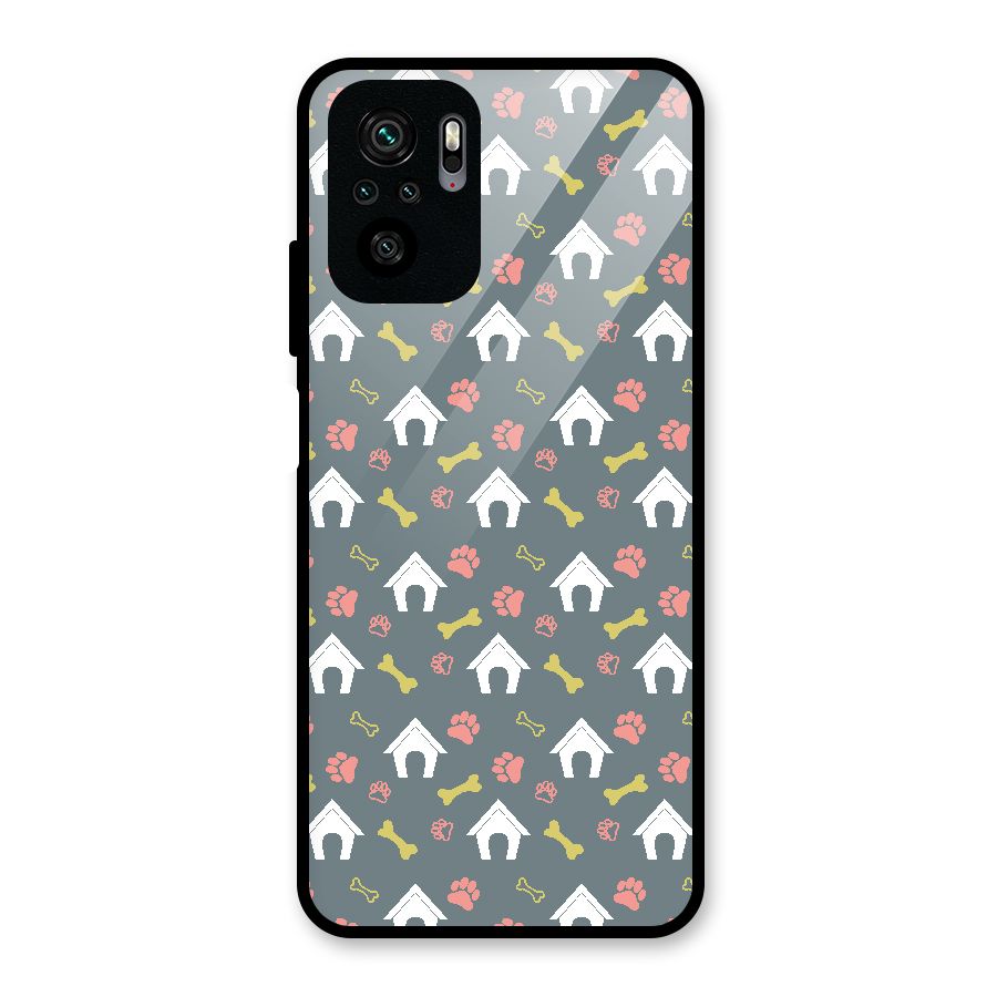 Dog Pattern Glass Back Case for Redmi Note 10S