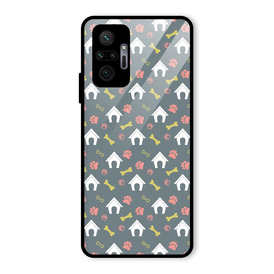 Dog Pattern Glass Back Case for Redmi Note 10 Pro
