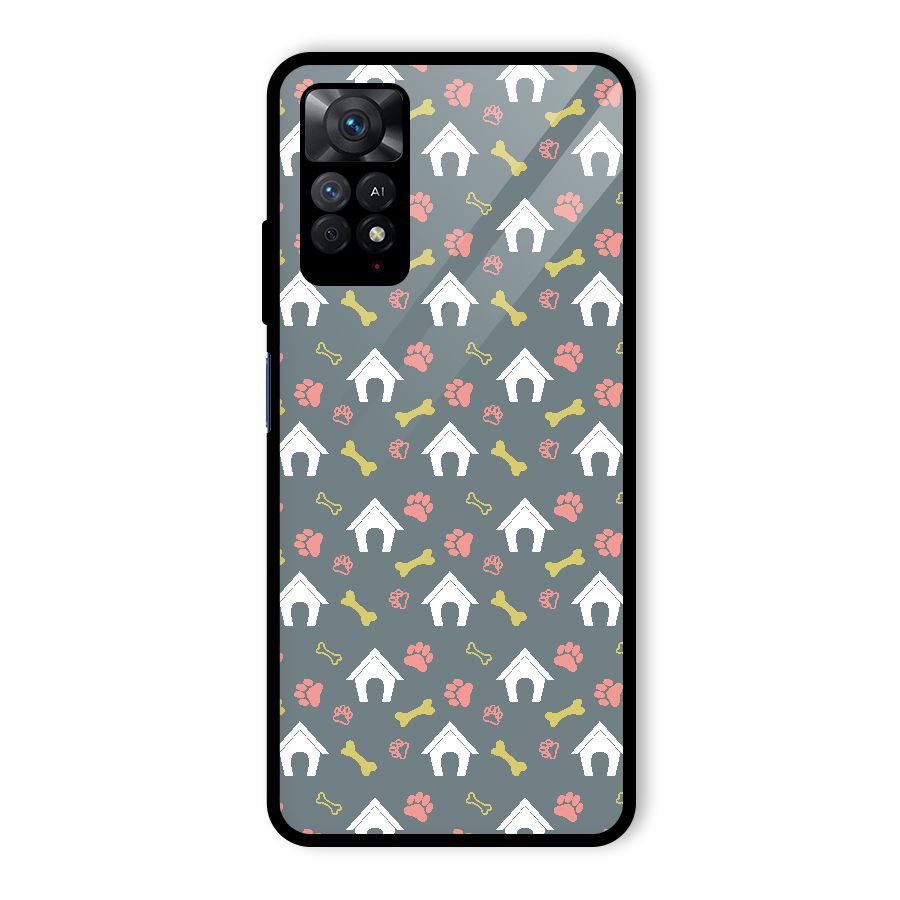 Dog Pattern Glass Back Case for Redmi Note 11 Pro