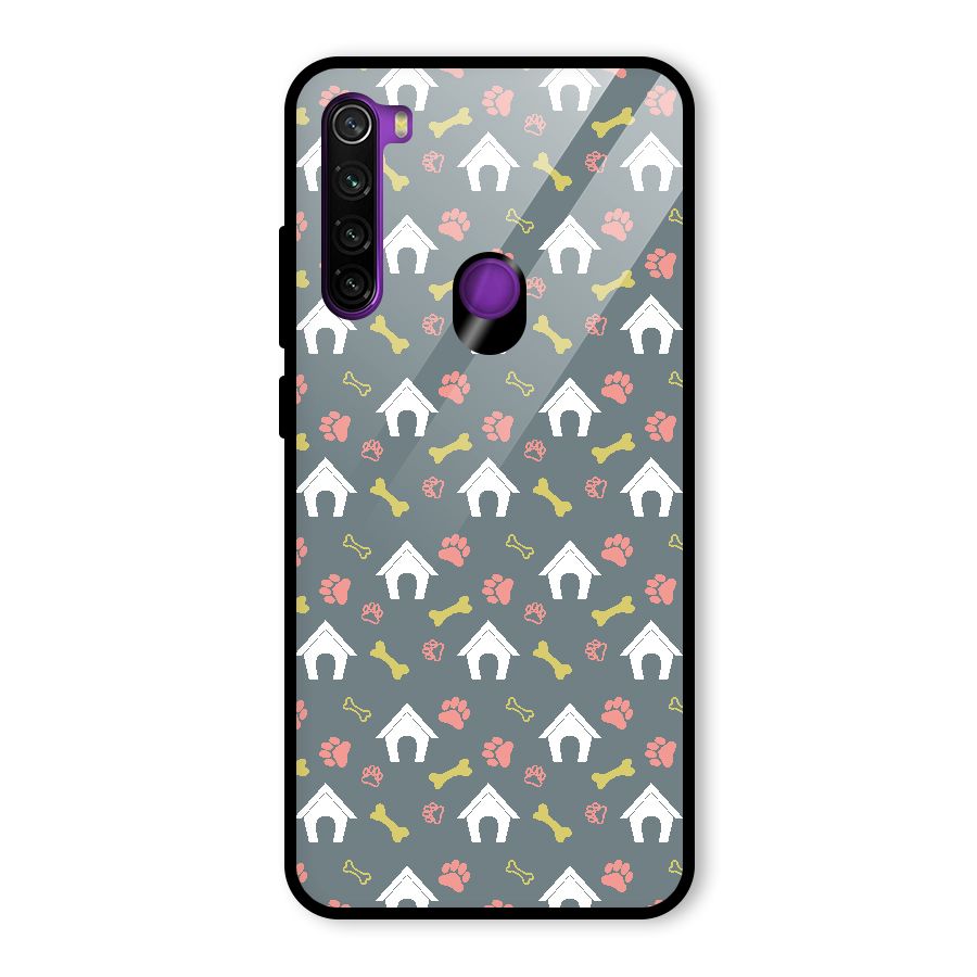 Dog Pattern Glass Back Case for Redmi Note 8