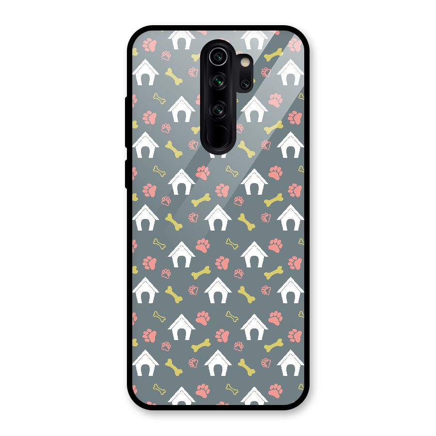 Dog Pattern Glass Back Case for Redmi Note 8 Pro