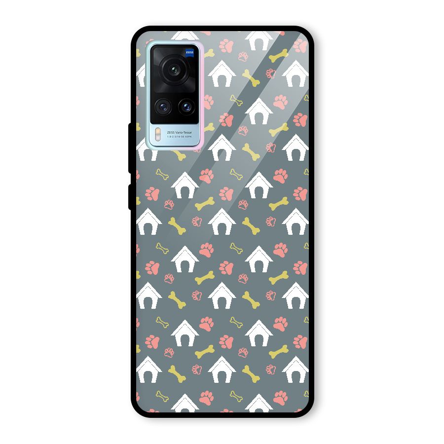 Dog Pattern Glass Back Case for Vivo X60