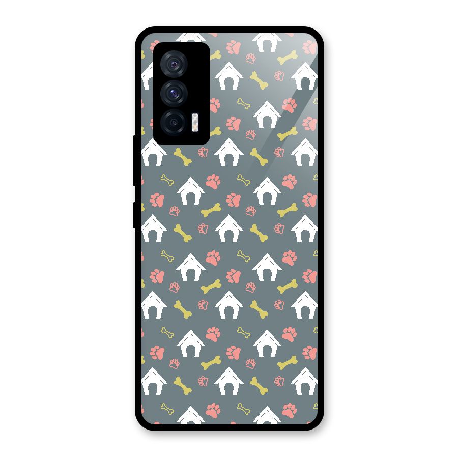 Dog Pattern Glass Back Case for Vivo iQOO 7 5G