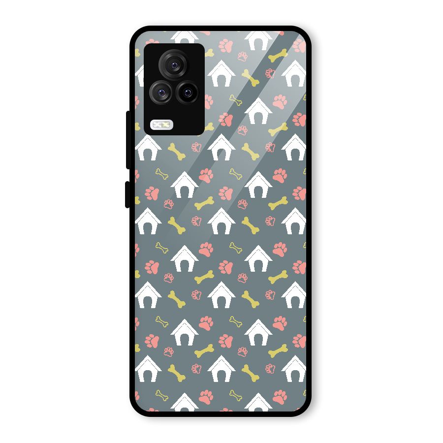 Dog Pattern Glass Back Case for Vivo iQOO 7 Legend 5G