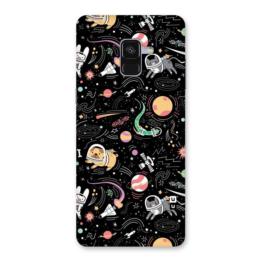 Dog Planetarium Back Case for Galaxy A8 Plus