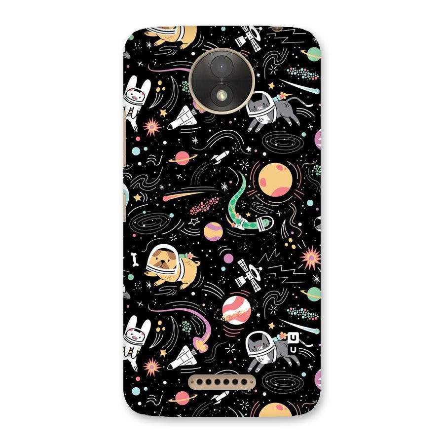 Dog Planetarium Back Case for Moto C Plus