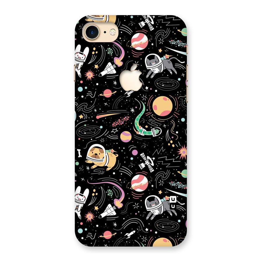 Dog Planetarium Back Case for iPhone 7 Apple Cut