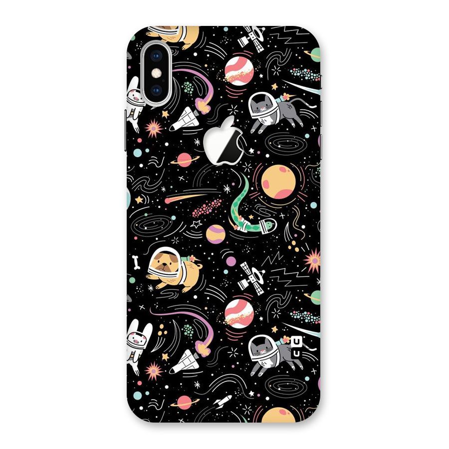 Dog Planetarium Back Case for iPhone XS Max Apple Cut