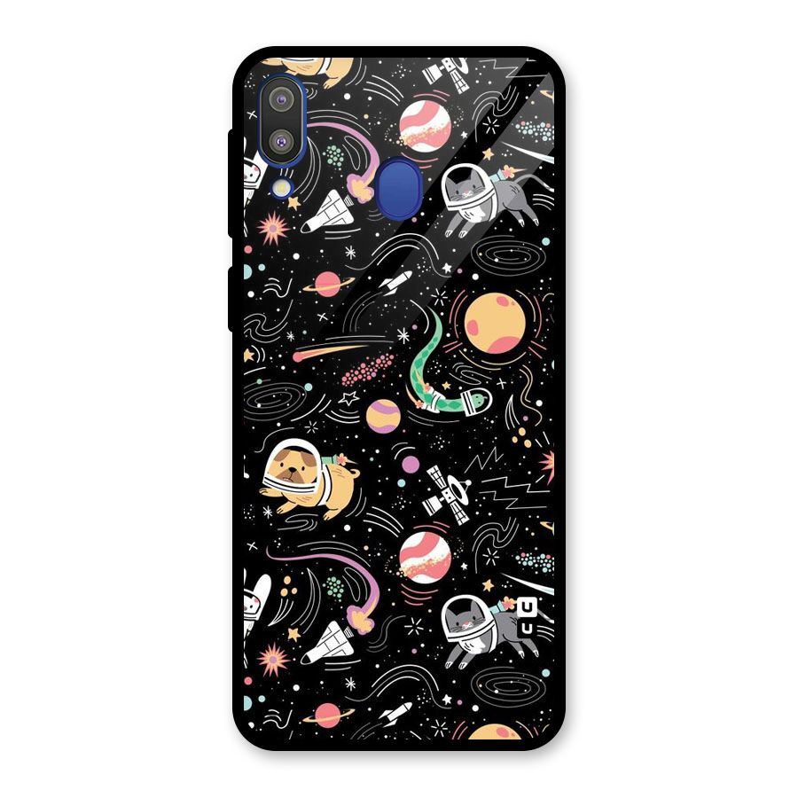 Dog Planetarium Glass Back Case for Galaxy M20