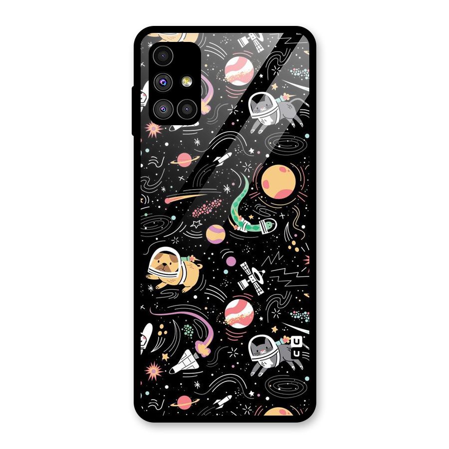 Dog Planetarium Glass Back Case for Galaxy M51