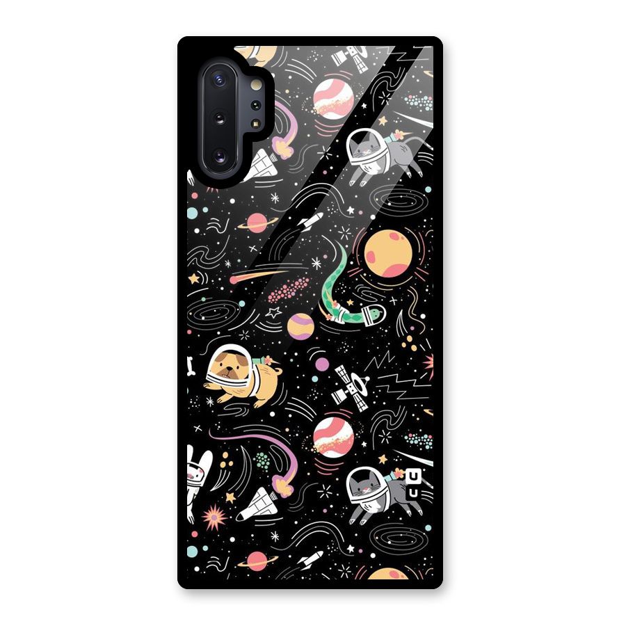 Dog Planetarium Glass Back Case for Galaxy Note 10 Plus