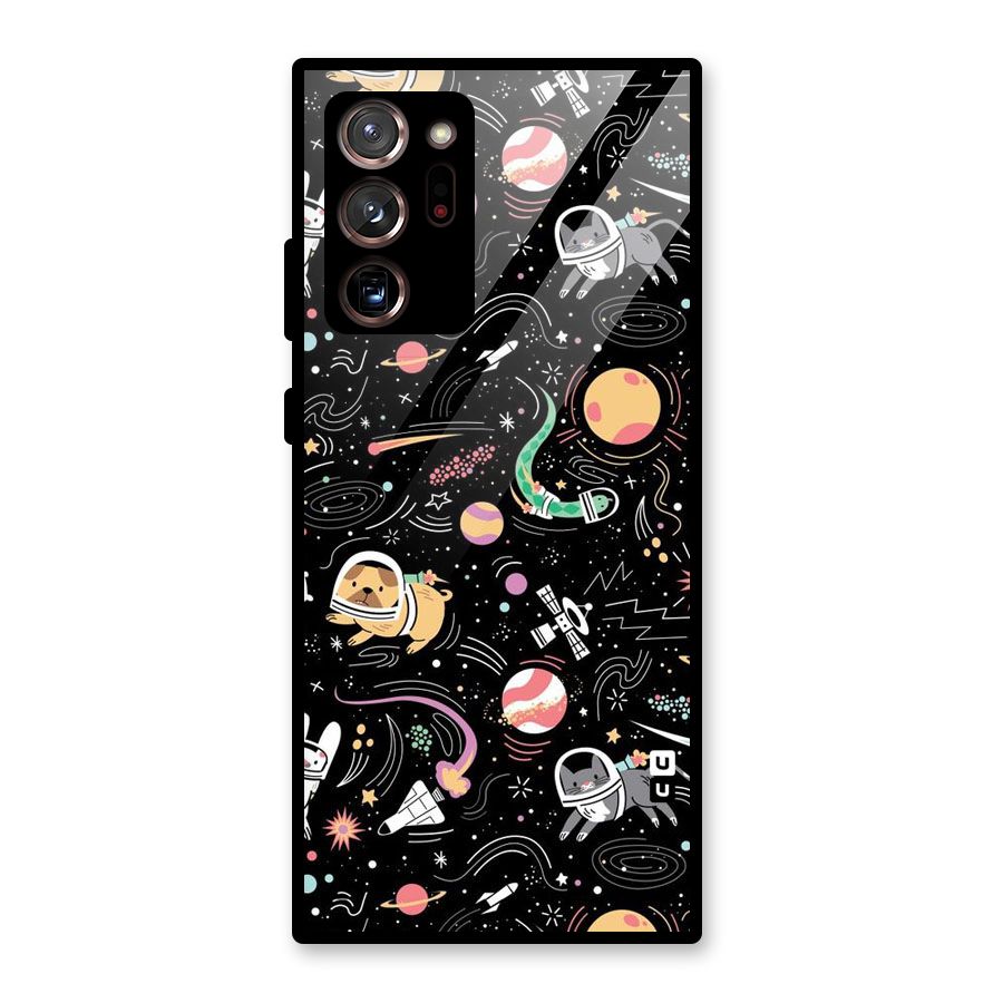 Dog Planetarium Glass Back Case for Galaxy Note 20 Ultra