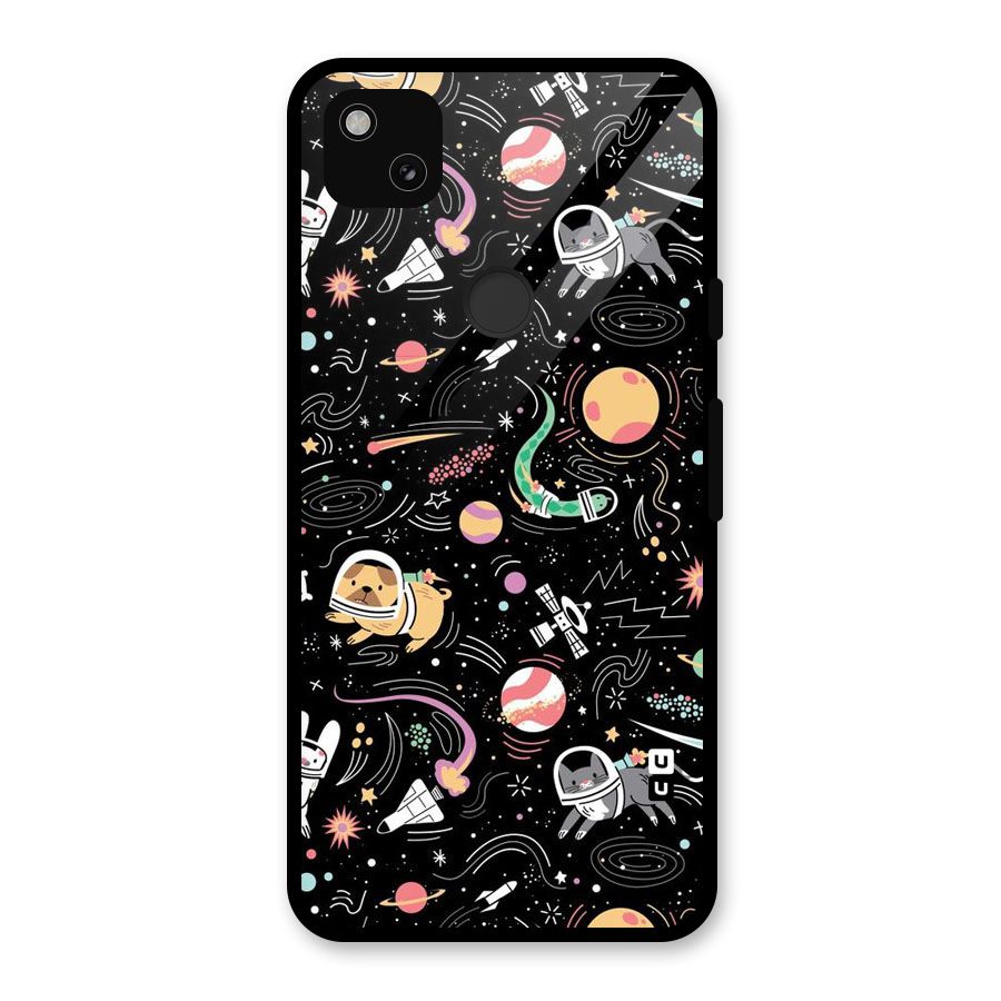 Dog Planetarium Glass Back Case for Google Pixel 4a