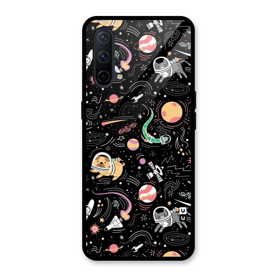Dog Planetarium Glass Back Case for OnePlus Nord CE 5G
