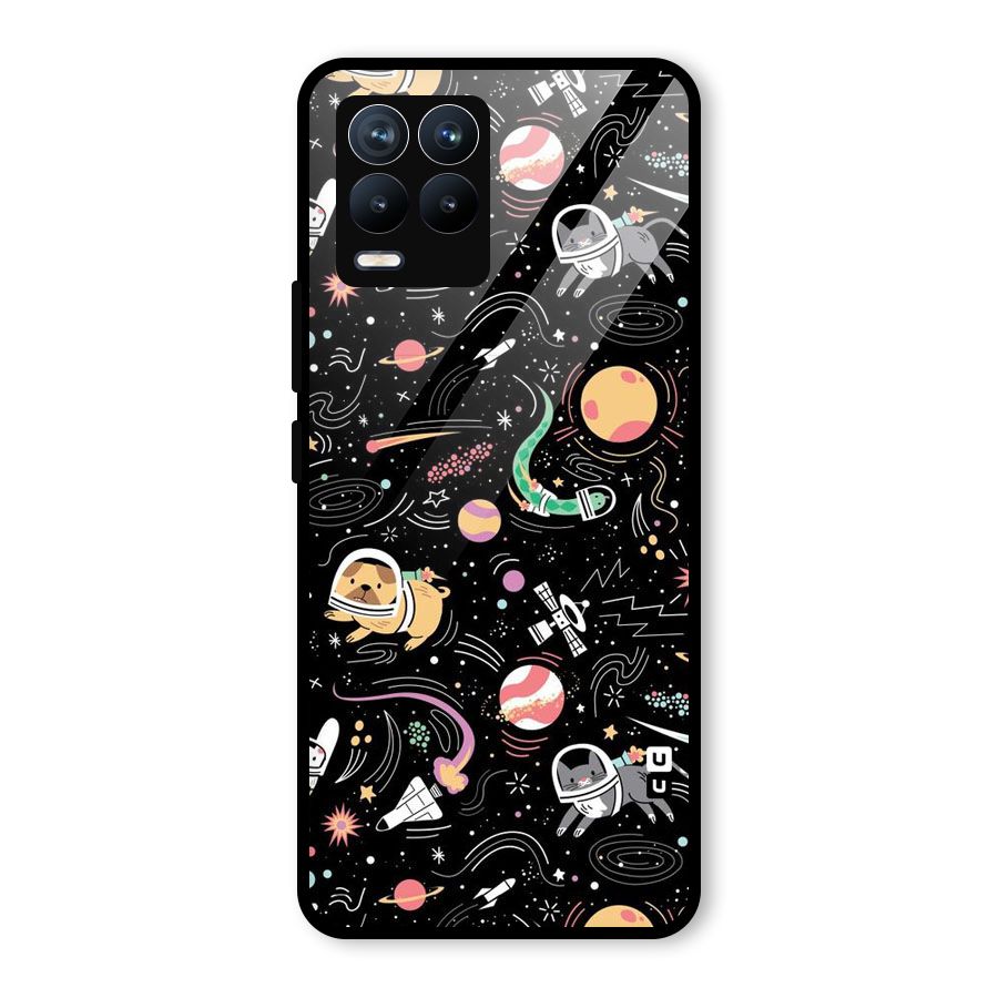 Dog Planetarium Glass Back Case for Realme 8