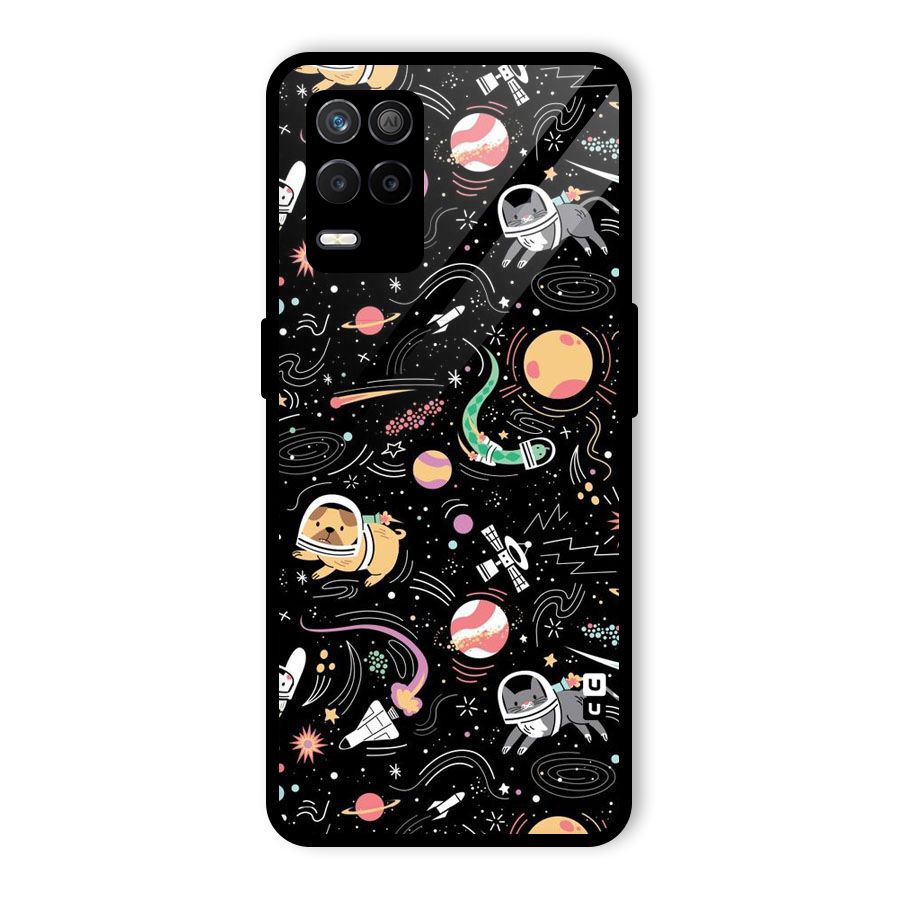 Dog Planetarium Glass Back Case for Realme 8 5G