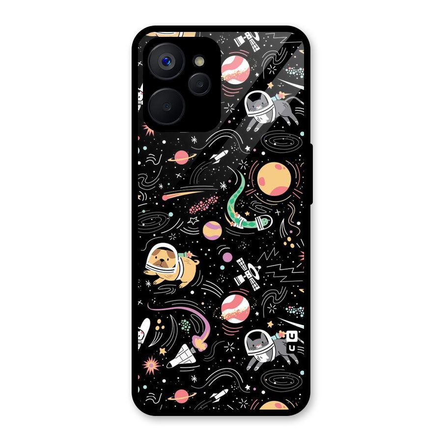Dog Planetarium Glass Back Case for Realme 9i 5G