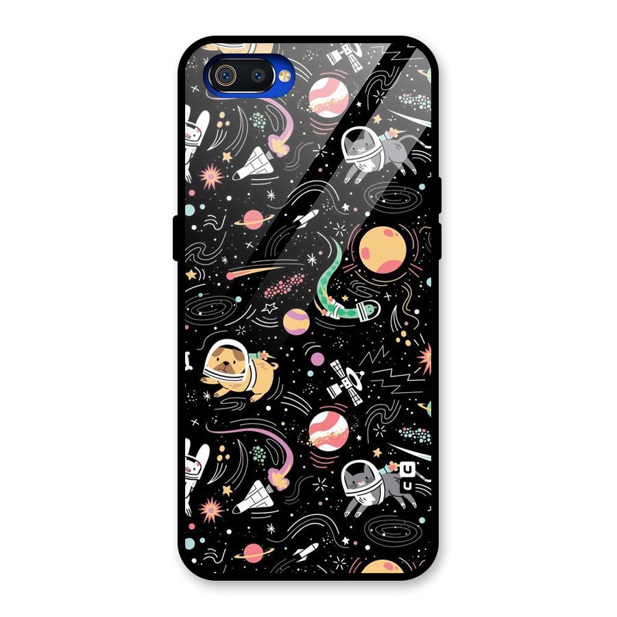 Dog Planetarium Glass Back Case for Realme C2