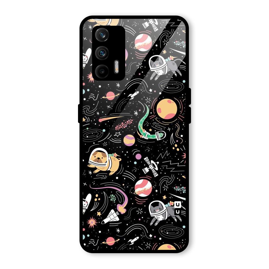 Dog Planetarium Glass Back Case for Realme GT 5G