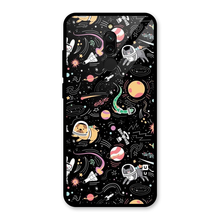 Dog Planetarium Glass Back Case for Redmi 8