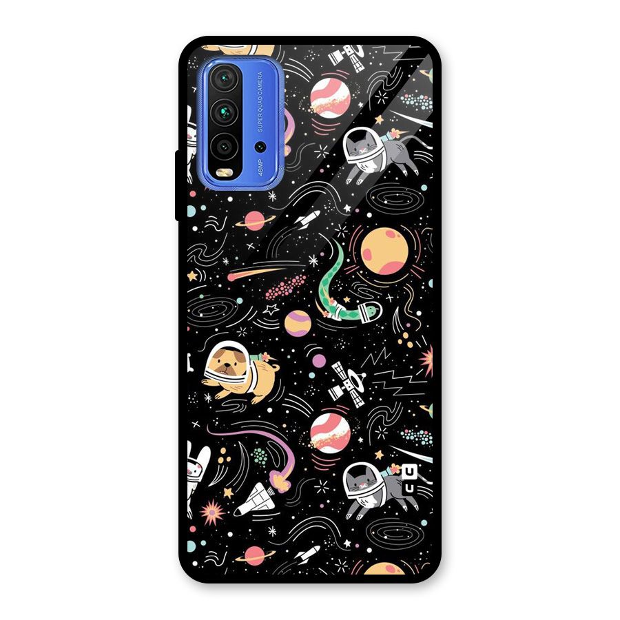 Dog Planetarium Glass Back Case for Redmi 9 Power