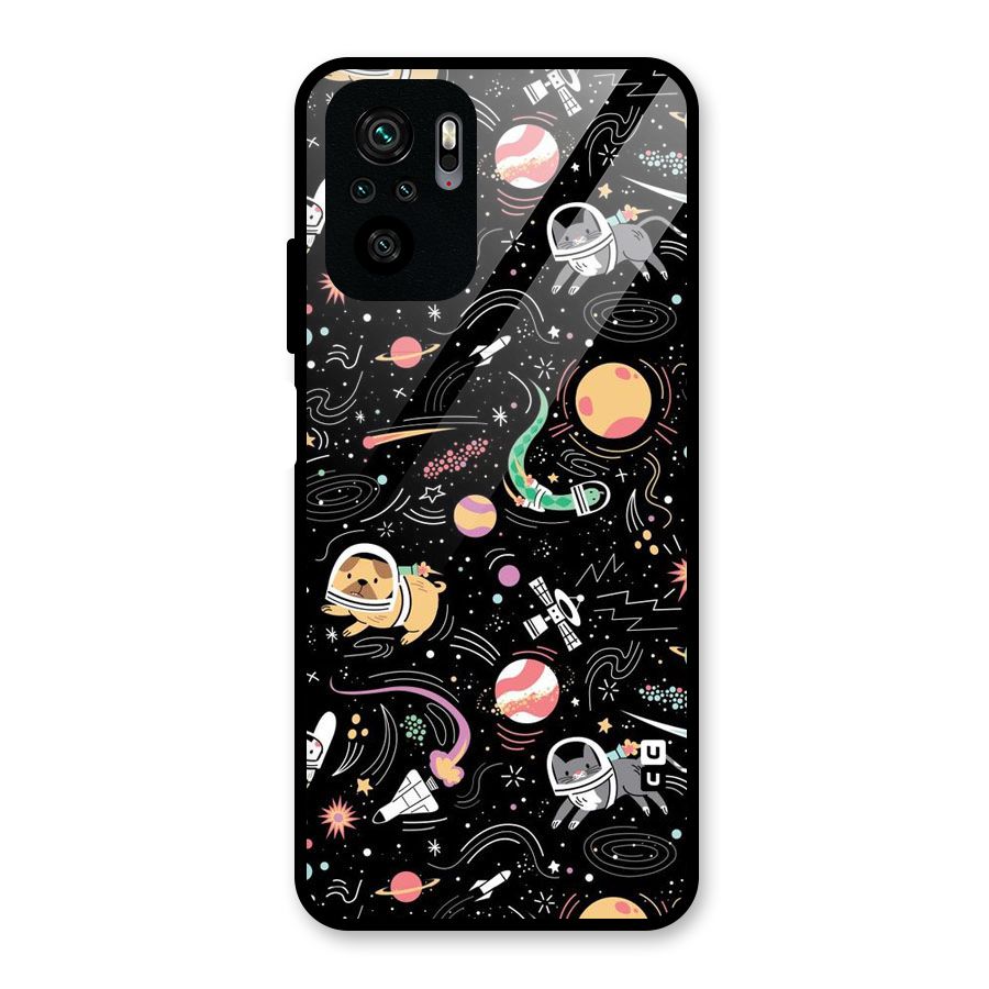 Dog Planetarium Glass Back Case for Redmi Note 10S