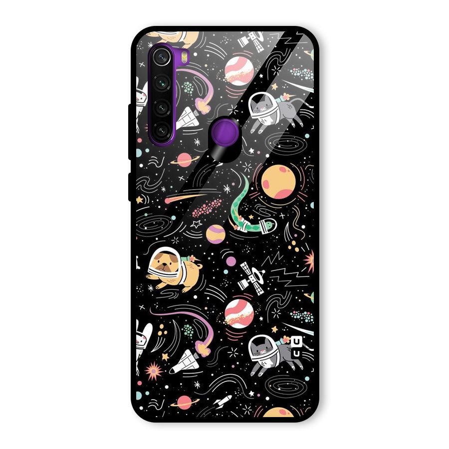 Dog Planetarium Glass Back Case for Redmi Note 8