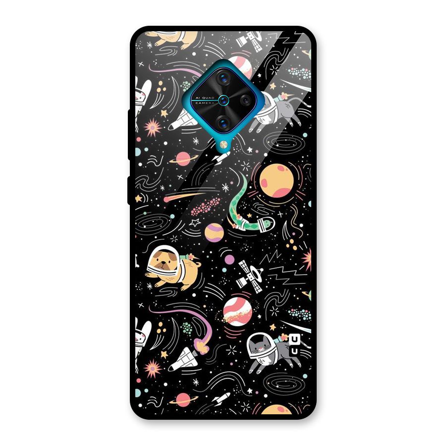 Dog Planetarium Glass Back Case for Vivo S1 Pro