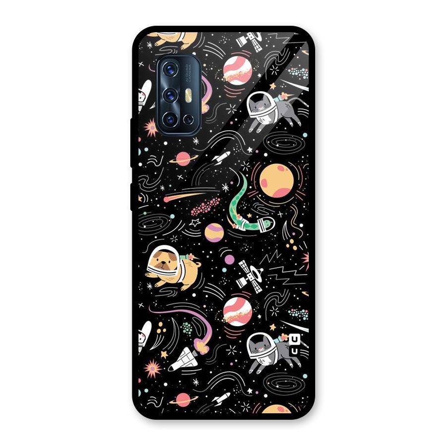 Dog Planetarium Glass Back Case for Vivo V17