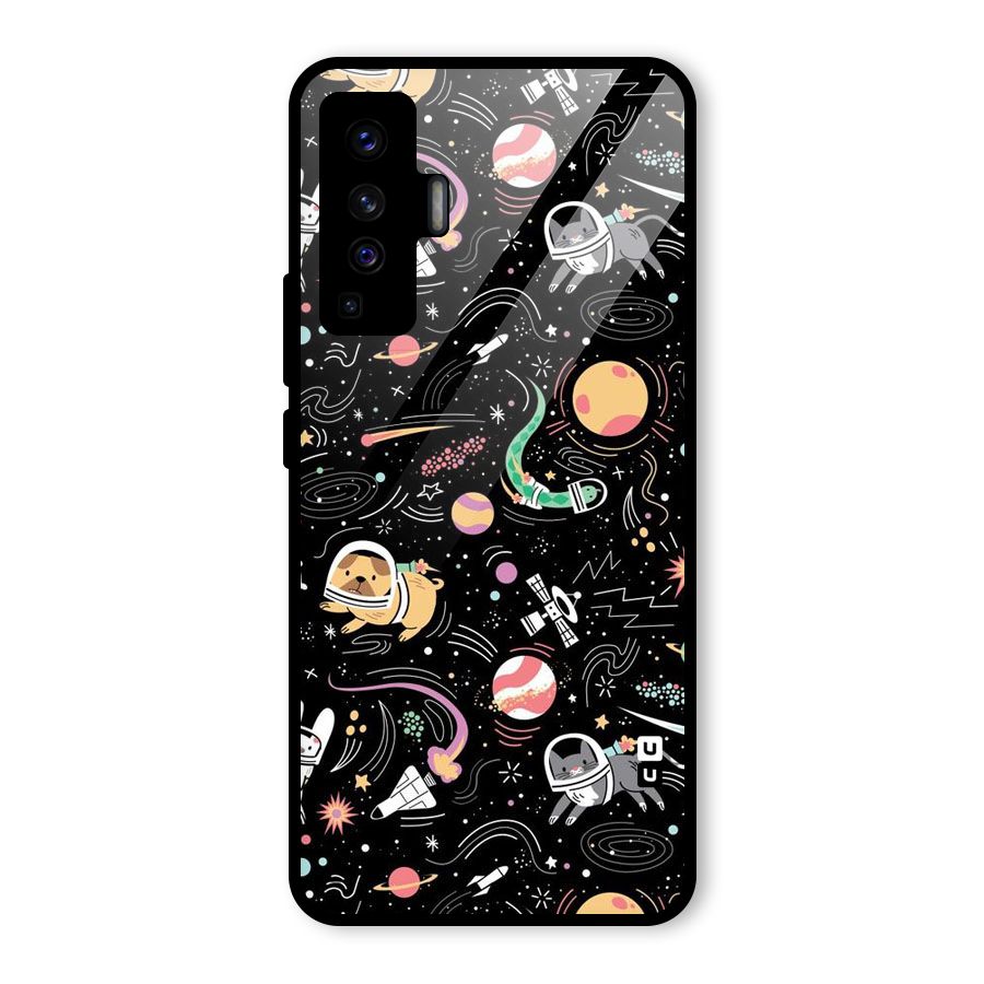 Dog Planetarium Glass Back Case for Vivo X50