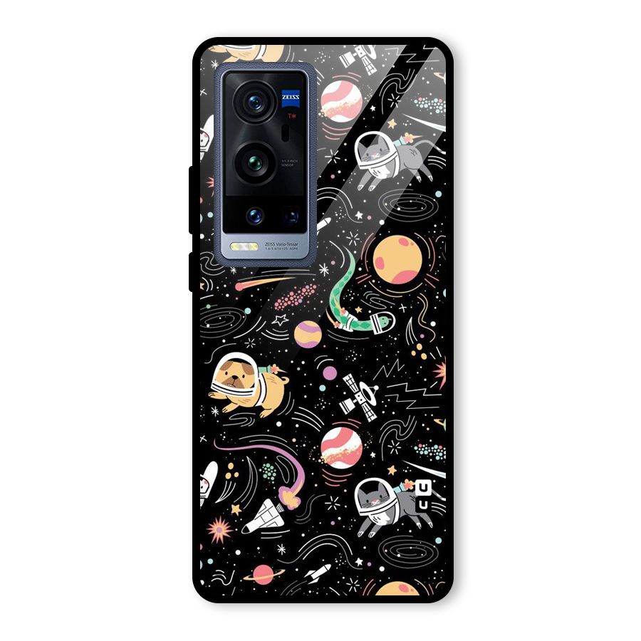 Dog Planetarium Glass Back Case for Vivo X60 Pro Plus