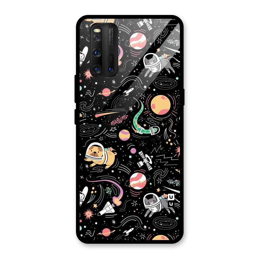 Dog Planetarium Glass Back Case for Vivo iQOO 3
