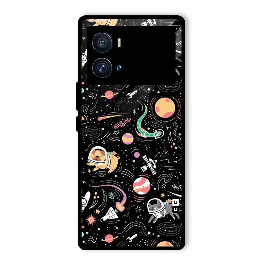 Dog Planetarium Glass Back Case for Vivo iQOO 9 Pro