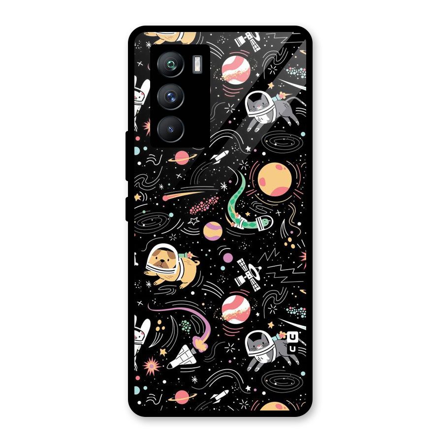 Dog Planetarium Glass Back Case for Vivo iQOO 9 SE
