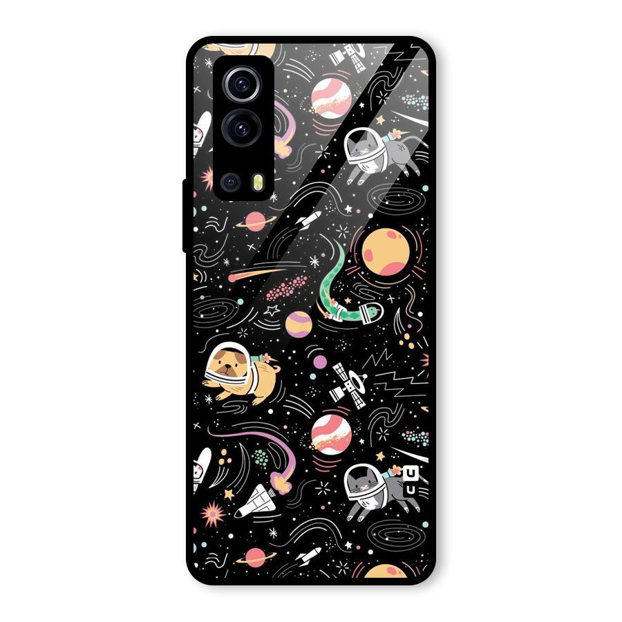 Dog Planetarium Glass Back Case for Vivo iQOO Z3