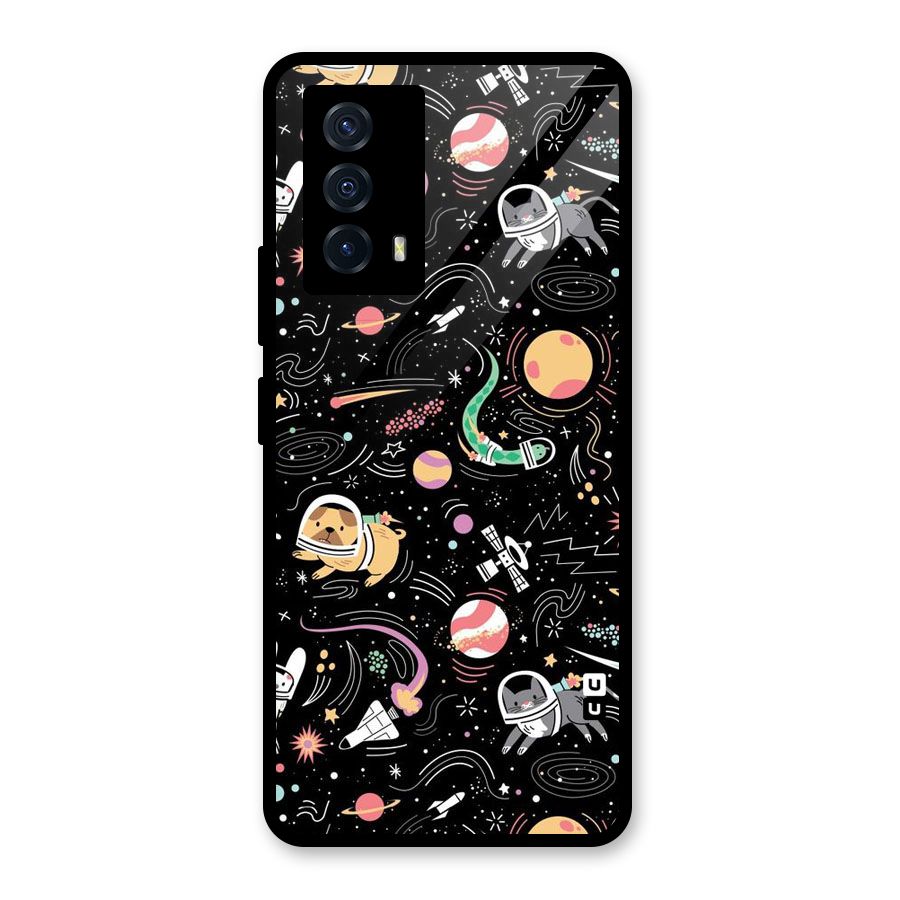 Dog Planetarium Glass Back Case for Vivo iQOO Z5