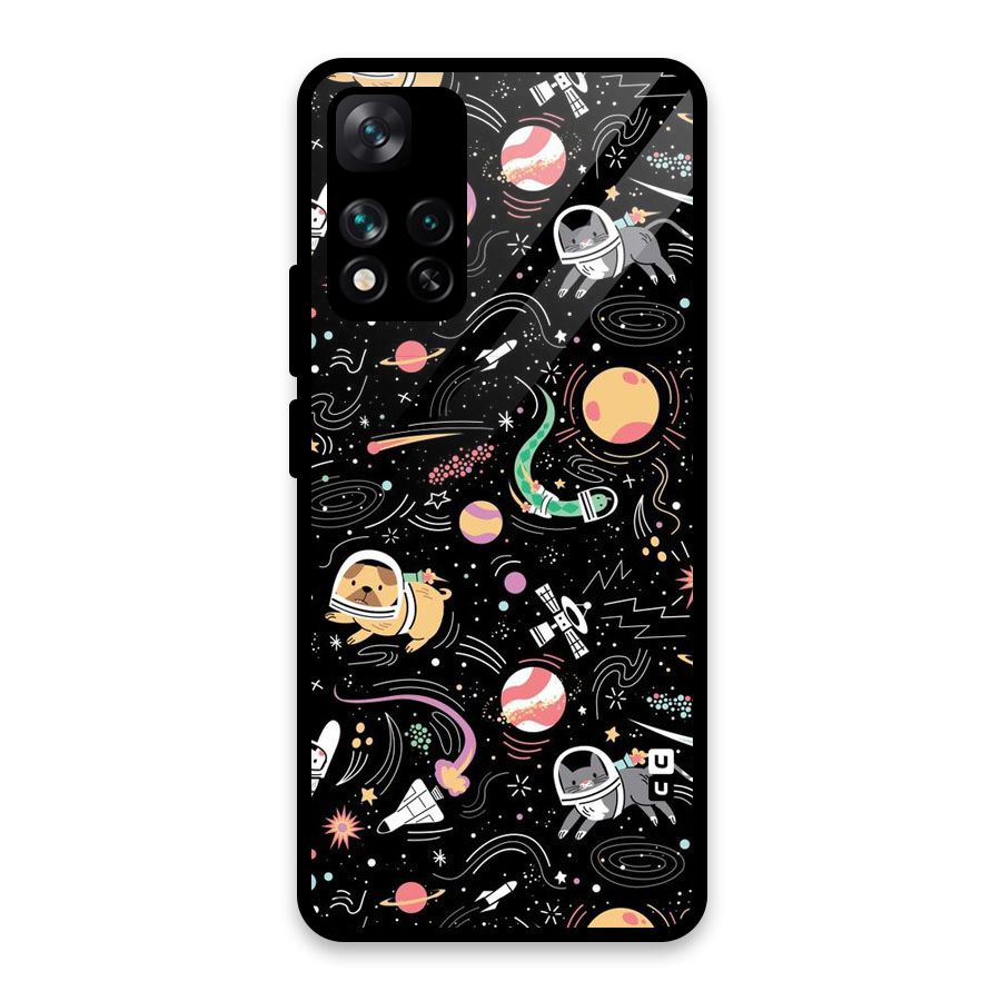 Dog Planetarium Glass Back Case for Xiaomi 11i HyperCharge 5G