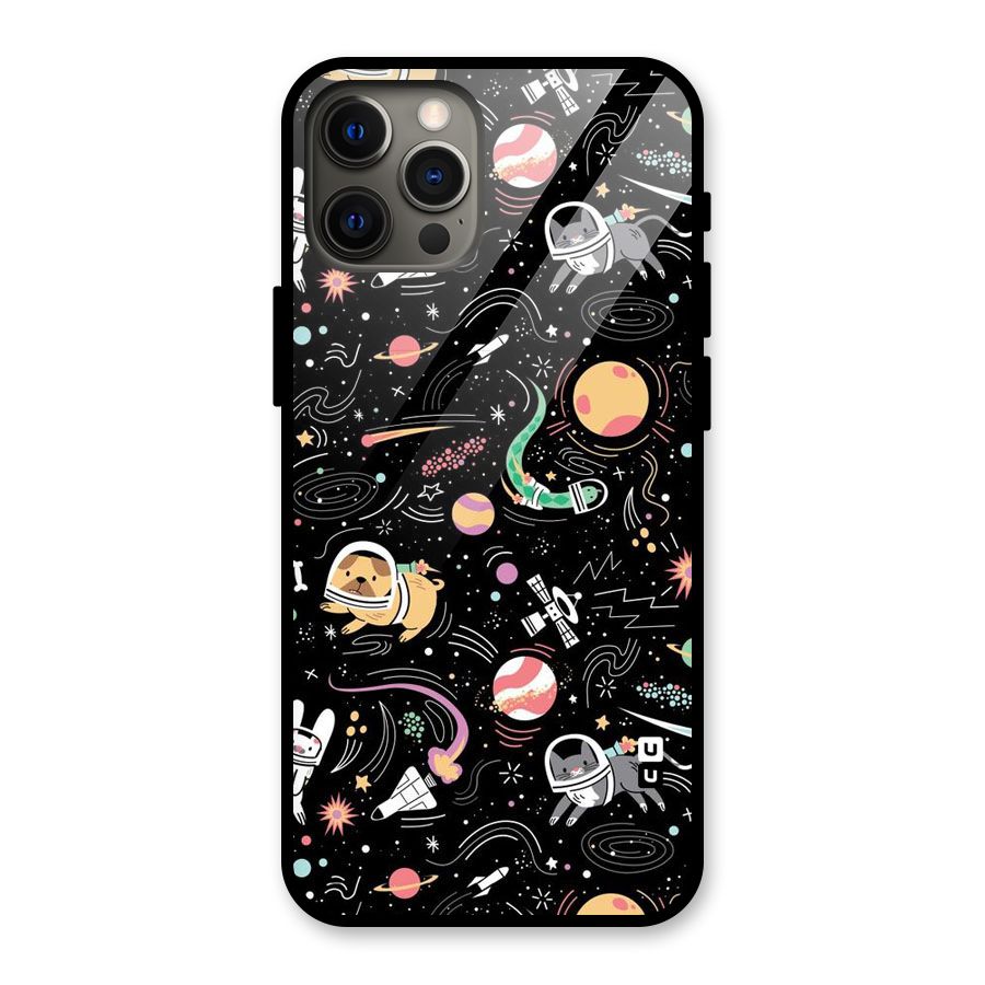 Dog Planetarium Glass Back Case for iPhone 12 Pro Max