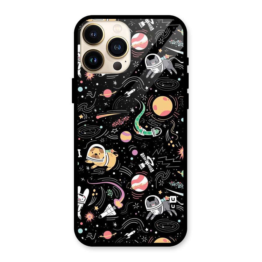 Dog Planetarium Glass Back Case for iPhone 13 Pro Max