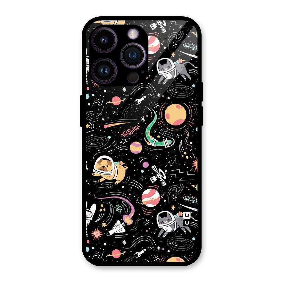 Dog Planetarium Glass Back Case for iPhone 14 Pro Max