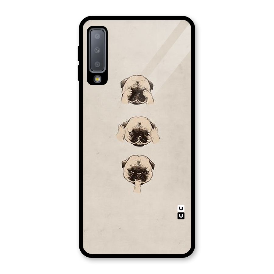 Doggo Moods Glass Back Case for Galaxy A7 (2018)