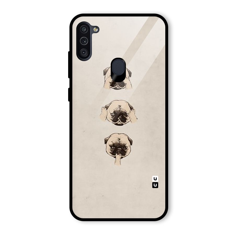 Doggo Moods Glass Back Case for Galaxy M11