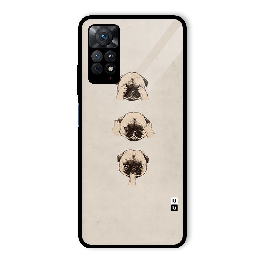Doggo Moods Glass Back Case for Redmi Note 11 Pro