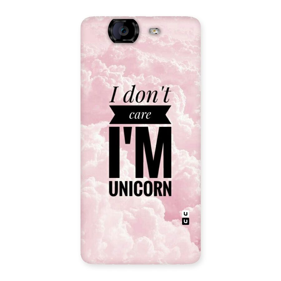Dont Care Unicorn Back Case for Canvas Knight A350