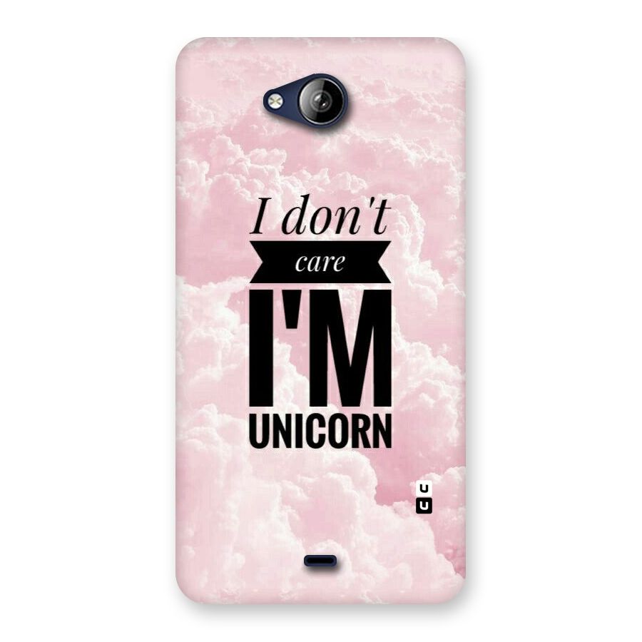 Dont Care Unicorn Back Case for Canvas Play Q355