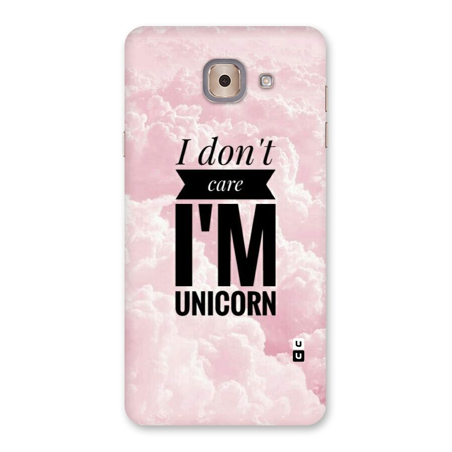 Dont Care Unicorn Back Case for Galaxy J7 Max