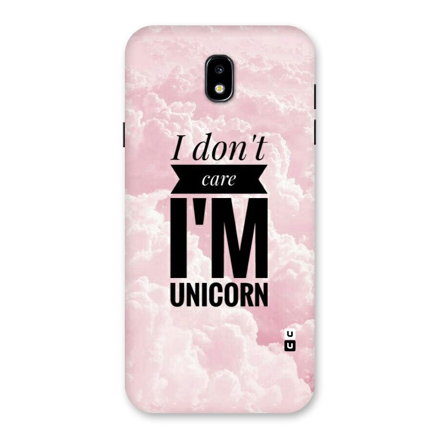 Dont Care Unicorn Back Case for Galaxy J7 Pro